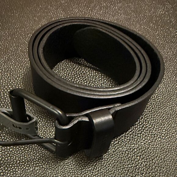 Carhartt work in progress Black Leather Men's Belt size medium 90cm - Picture 2 of 10